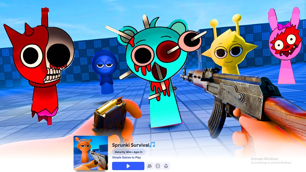 Sprunki Survival Simple Games To Play !#sprunki #animation