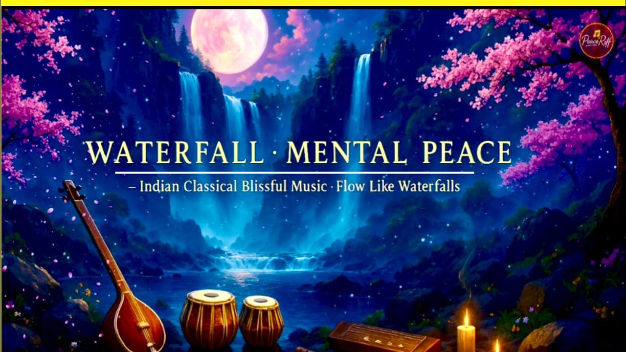 Waterfall of Mental Peace | 1 Hour Blissful Indian Classical Instrumental Music for Deep Relaxation