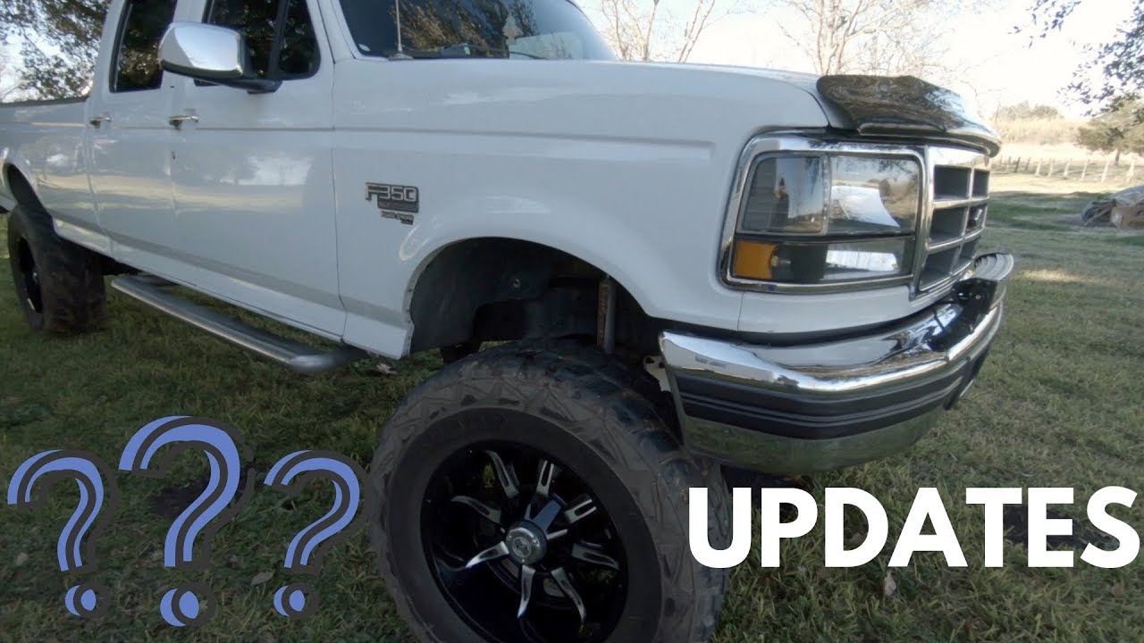 Update on my 1997 ford crew cab f350 obs mods new turbo back straightpipe and more!