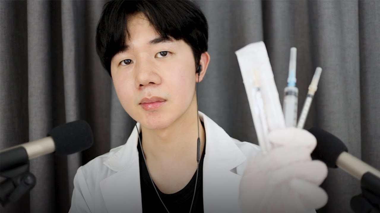 [ASMR] 따끔 주사 | 반복, 마이크에 주사 놓는 부분 (약 노토킹, 요청작)