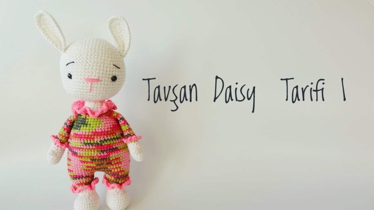 AMİGURUMİ TAVŞAN (Daisy tavşan tarifi) #amigurumi #amigurumitavşan