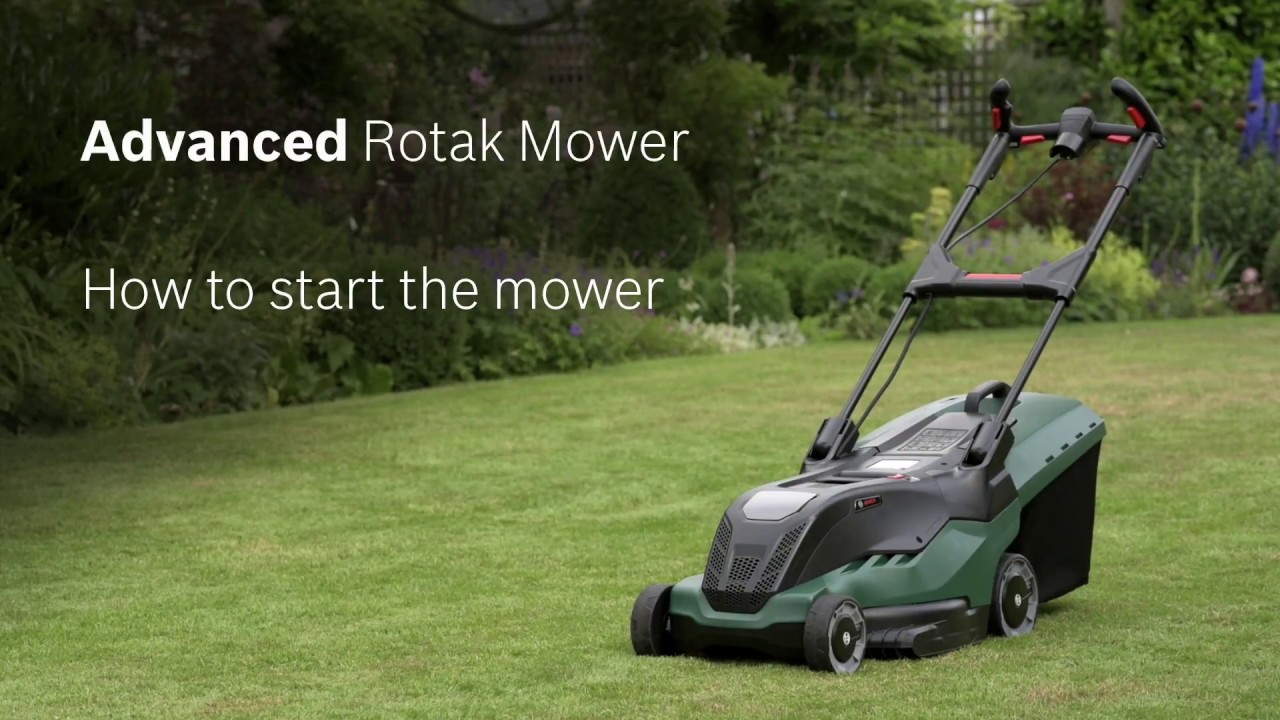 Bosch AdvancedRotak: How to start the mower