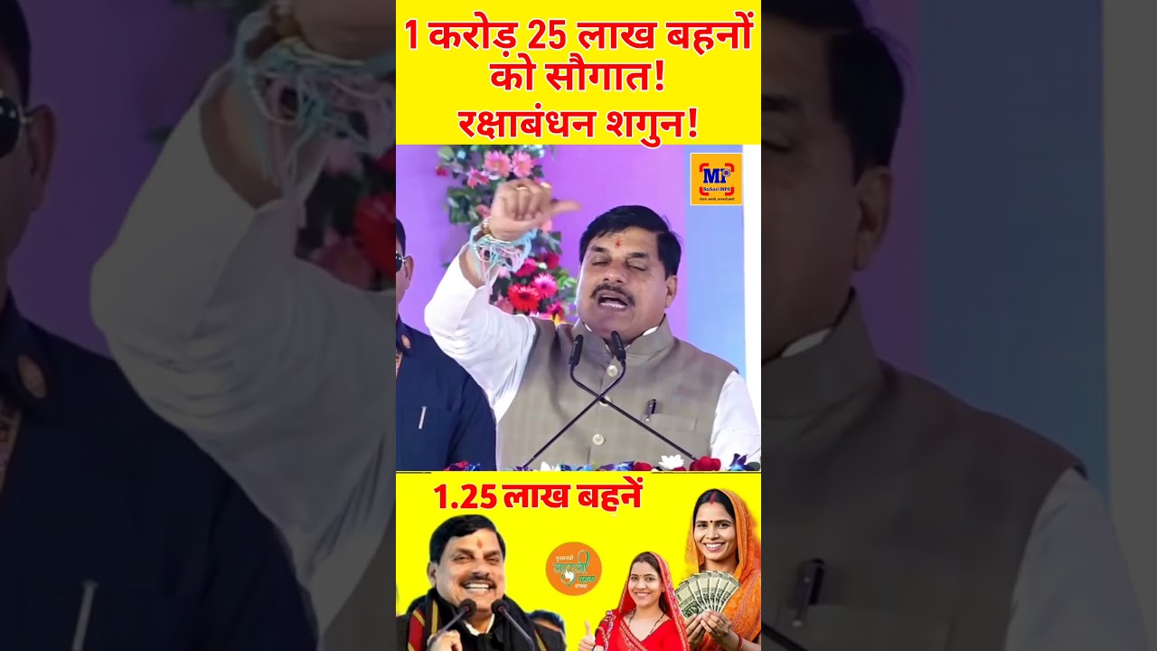 रक्षाबंधन पर मिलेंगे ₹1500 मोहन भैया का ऐलान #ladlibehna1500 #ladlibehnarakshabandhangift #mpnews