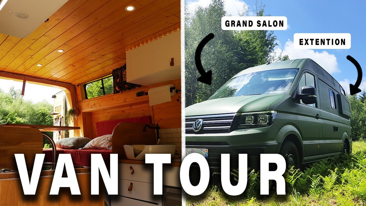 Ils aménagent un CRAFTER : extension, salon, douche, four (et même un petit dressing) ! - VAN TOUR
