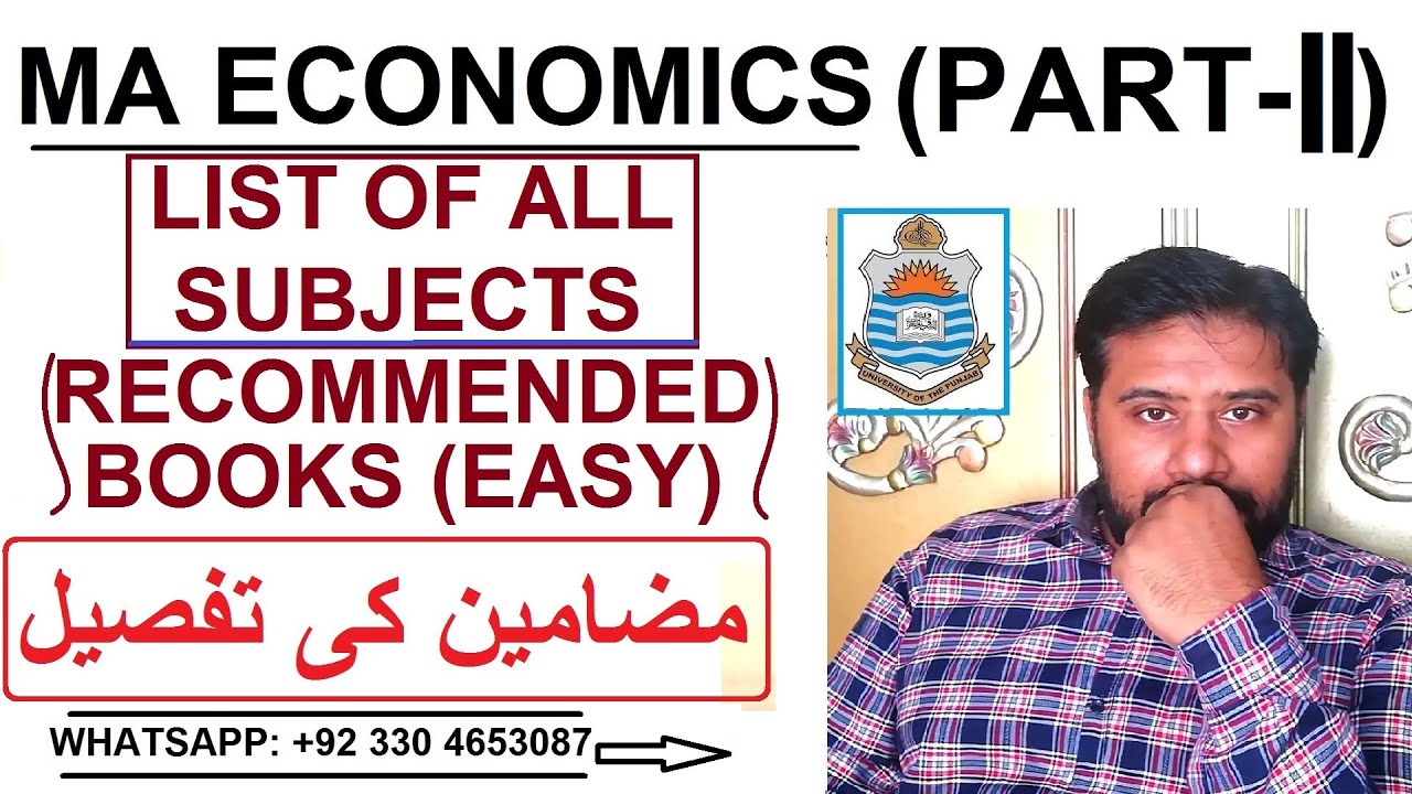 Ma economics subjects part 2 and recommended books || Easy optional subjects