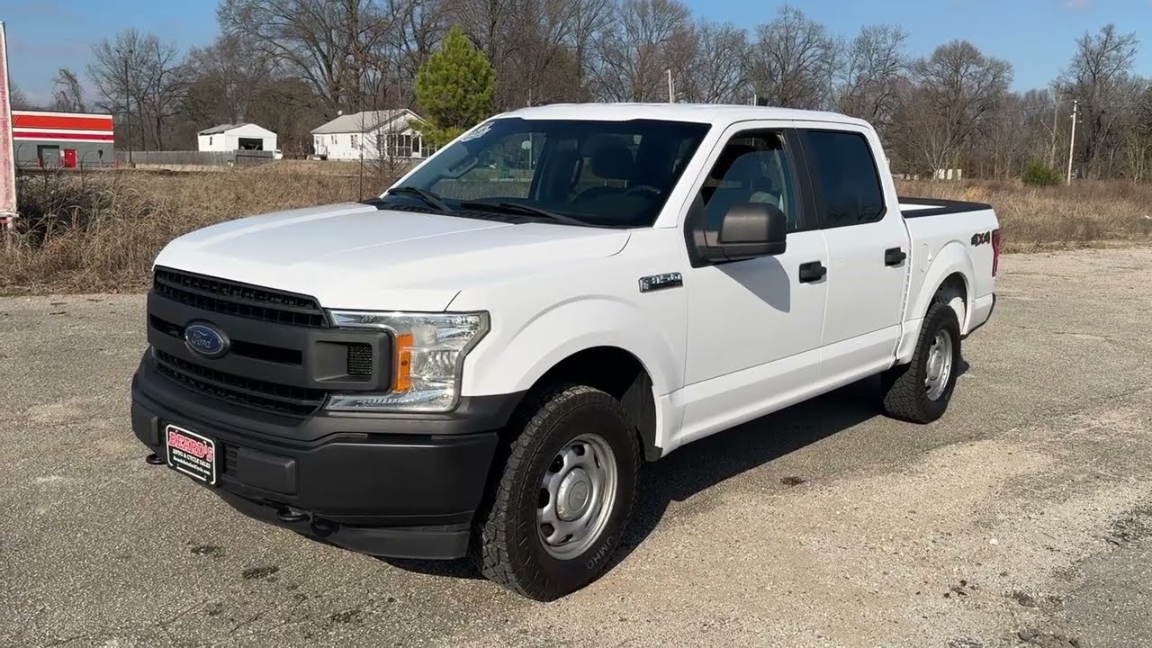2018 Ford F-150 XL 4x4 White Cloth 3.3L V6 For Sale