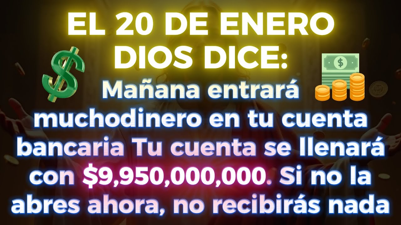 🤑🤑 MAÑANA LLEGARÁ MUCHO DINERO A TU CUENTA BANCARIA... TU CUENTA SE LLENARÁ CON...