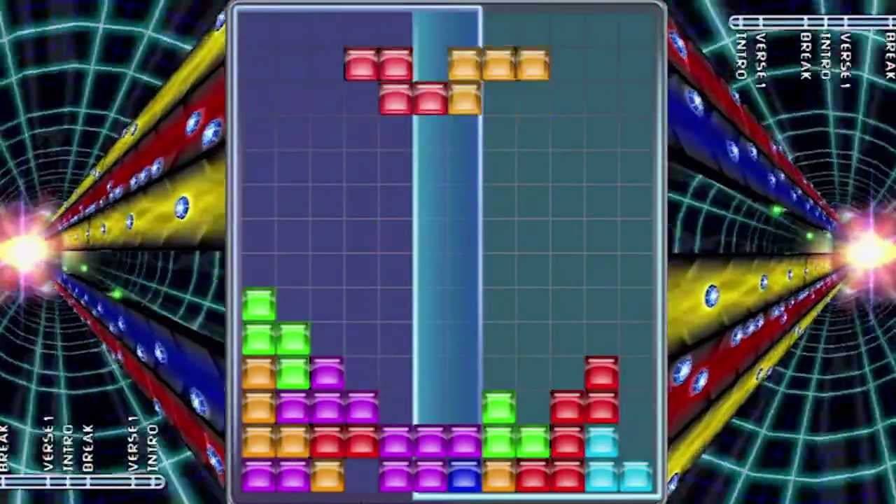 Tetris VS Rock Band Blitz & Amplitude [co-op mode]