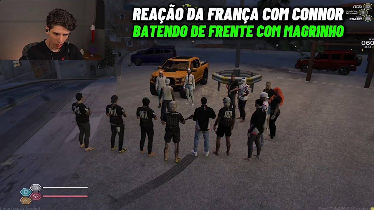 REAÇÃO DA FRANÇA COM CONNOR NO MODO PSICO E BATENDO DE FRENTE COM MAGRINHO