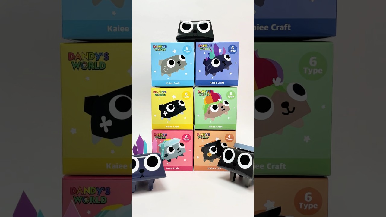 Dandy's World Pebble DIY 🐶🪨 This Pebble collection is SO CUTE 🩶 #dandysworld #papercraft #diy