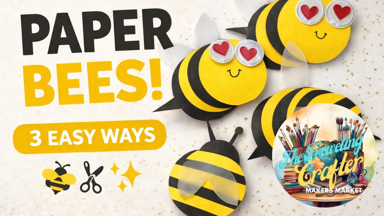 These Paper Bees Are Everywhere! 🐝 3 DIY Ways to Make Them