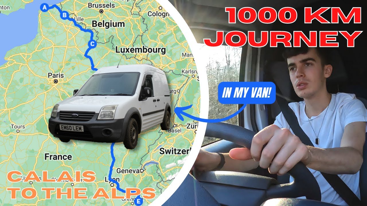 1000 KM JOURNEY In My Mini Camper Van 🇫🇷 | Calais to the the Alps | Van Life Europe
