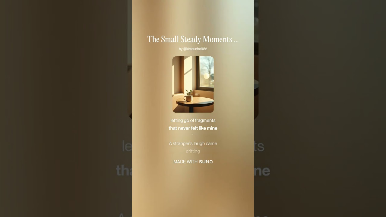 The Small Steady Moments I Leaned On