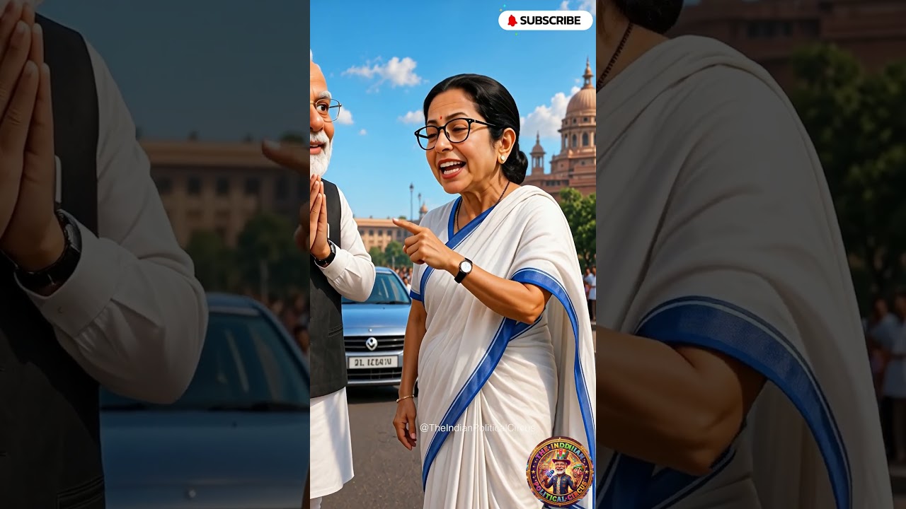 Modi vs Mamata Funny Debate😂Scam, Market & Paper Leak #modi #mamatabanerjee #funny #ai #shorts #bjp