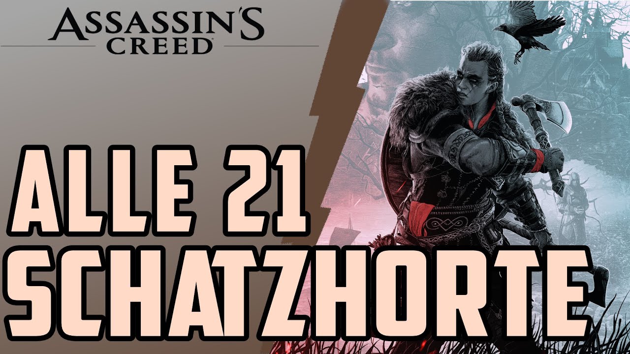 Assassins Creed Valhalla Guide - Alle 21 SCHATZHORTE - Fundstellen - Artefakt Orte - Schatzkarten