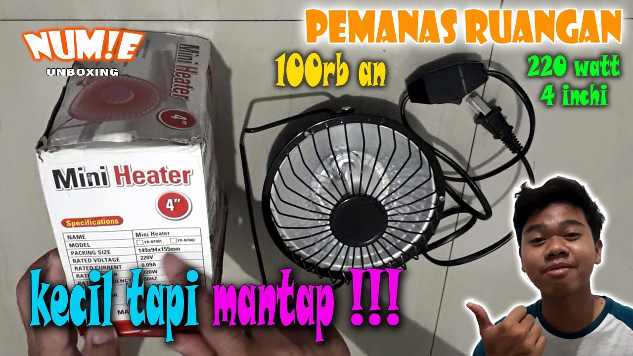 🛋 Unboxing Pemanas Ruangan Mini Heater 4 Inchi