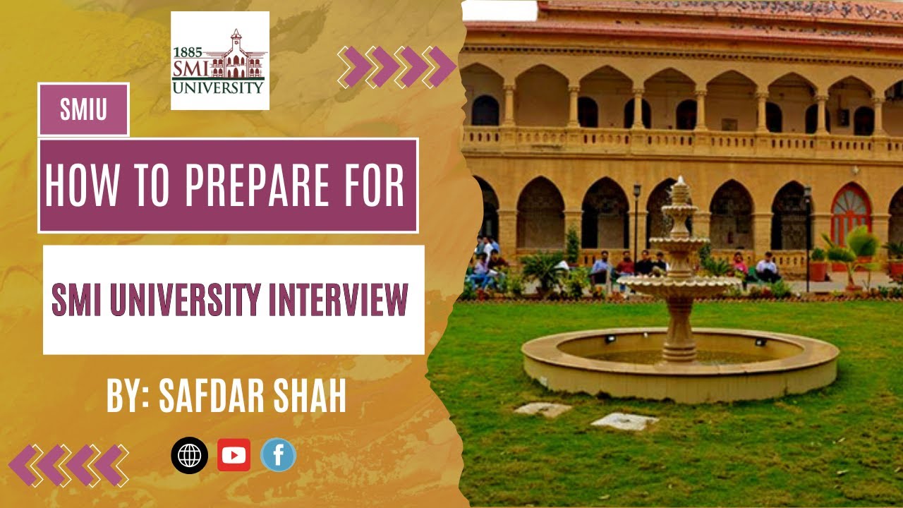 HOW TO PREPARE FOR SMIU INTERVIEW | Entry Test Success Secrets | Important Questions #smiu #safdar