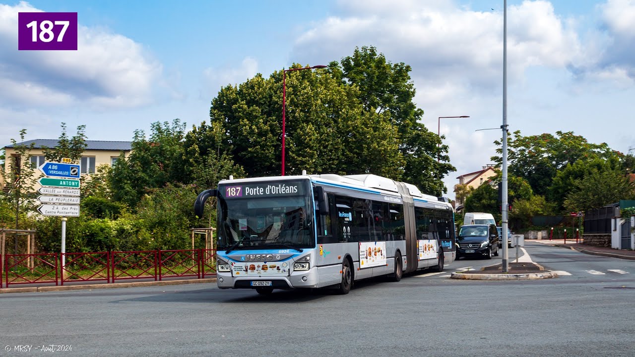 [TRAJET] Iveco Urbanway 18 GNV VOITH KICKDOWN - Bus 187 RATP