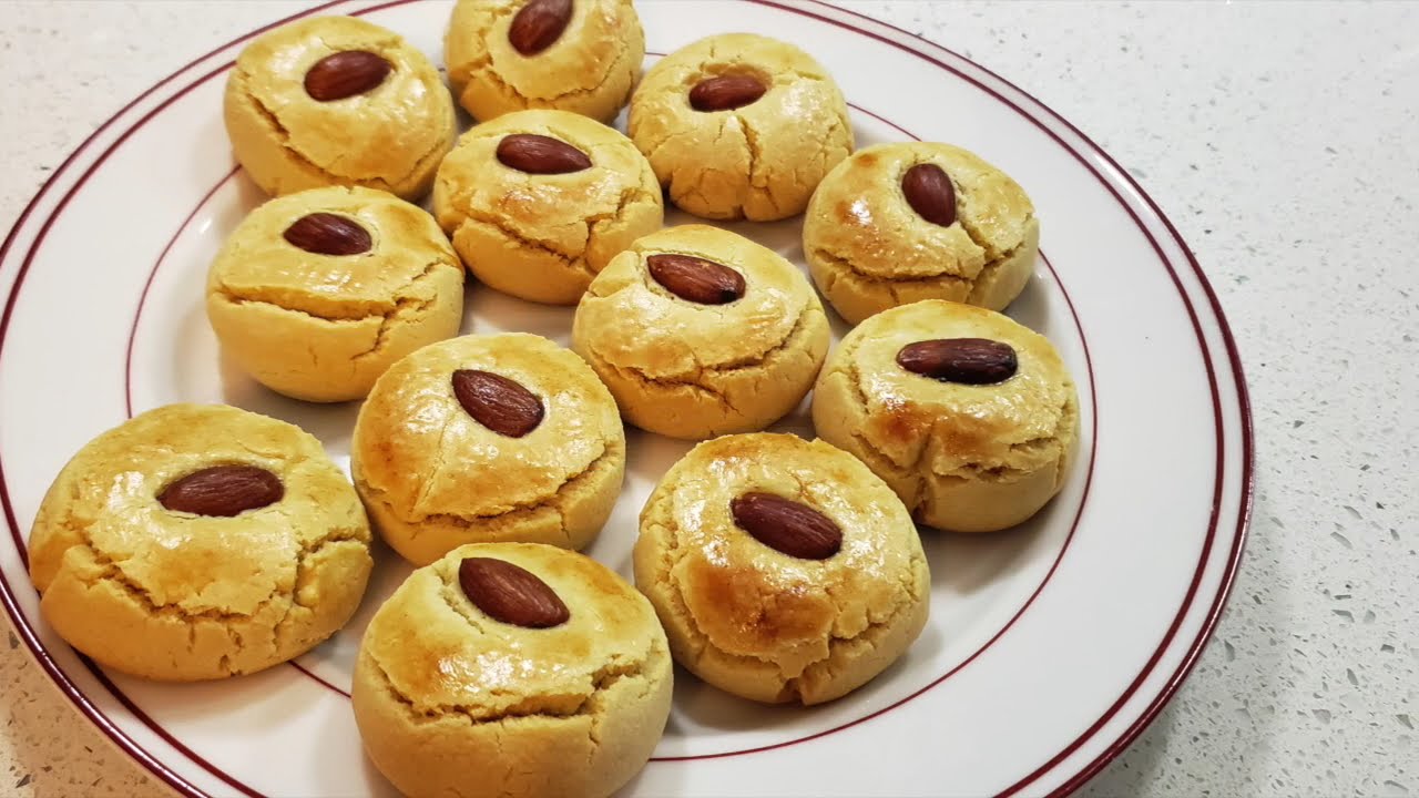Chinese Almond Cookies Recipe 中国杏仁饼干食谱