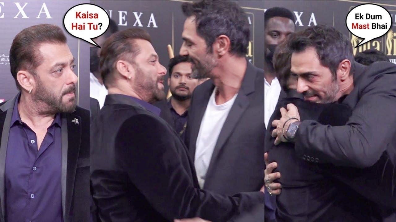 Salman Khan Leaves Interview Midway And Rushes To Hug Arjun Rampal At IIFA Awards 2022 Green Carpet