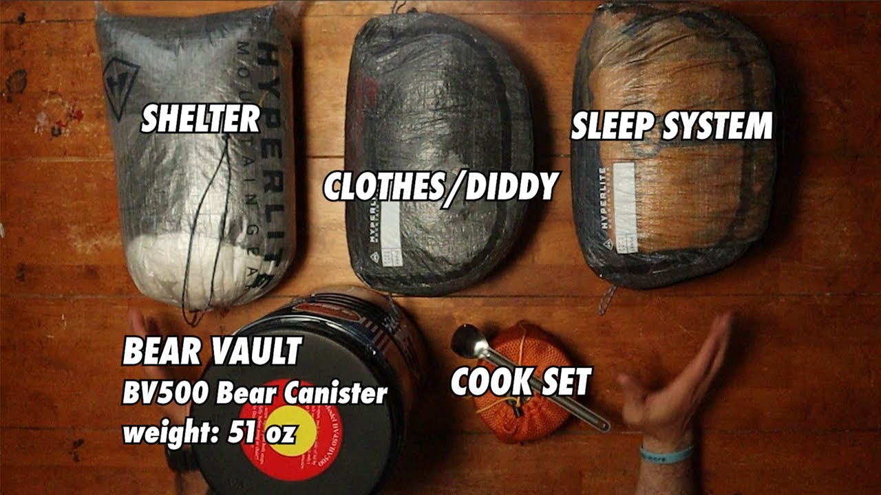 John Muir Trail Gear List.  Everything I need to hike the 211 miles in the Sierras JMT Trail