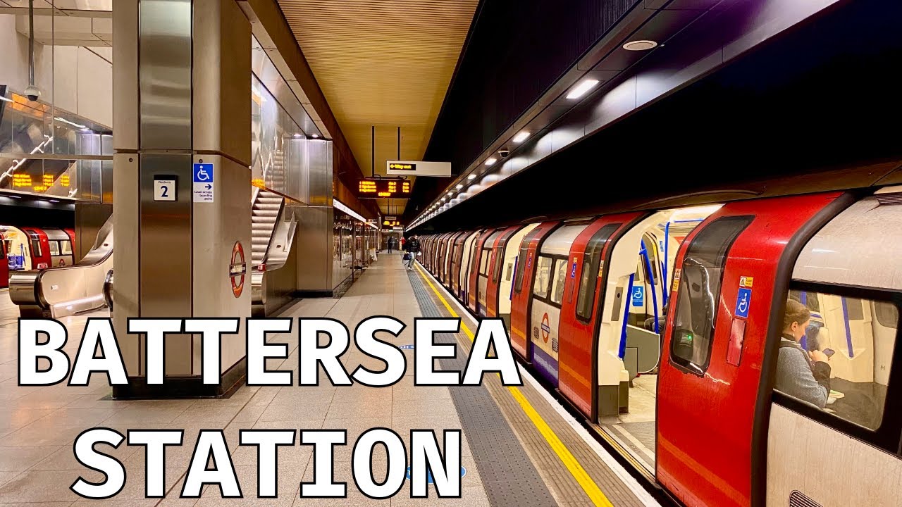Walking through London's NEWEST tube station | Battersea Power Station station 