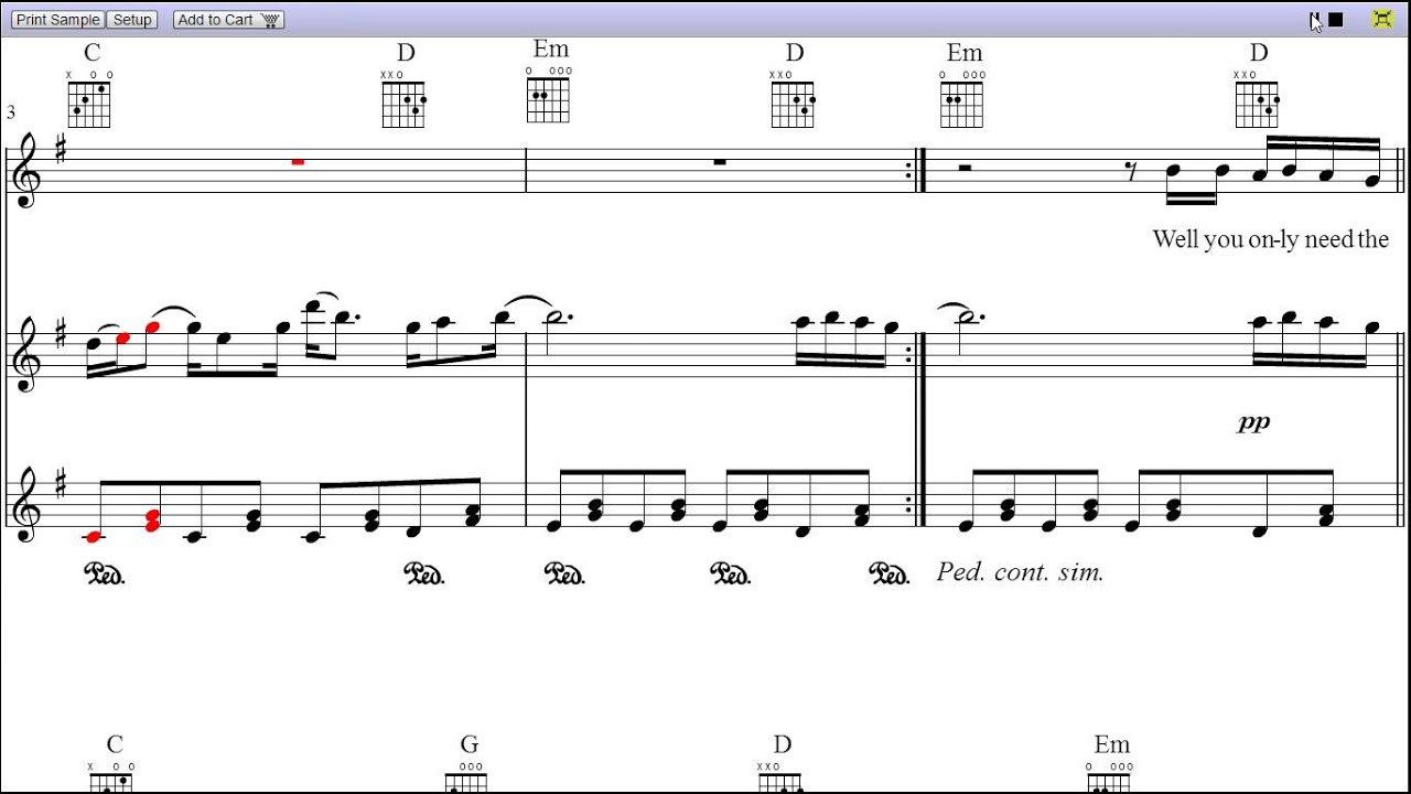 Passenger - Let Her Go Piano Sheet Music [Teaser]