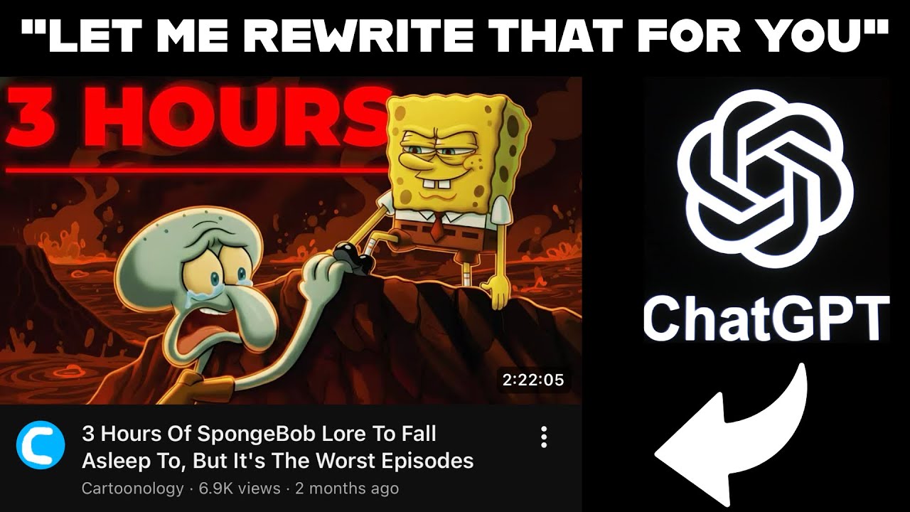 Ai Spongebob Channel Forgets To Delete Chat Gpt Response From The Video