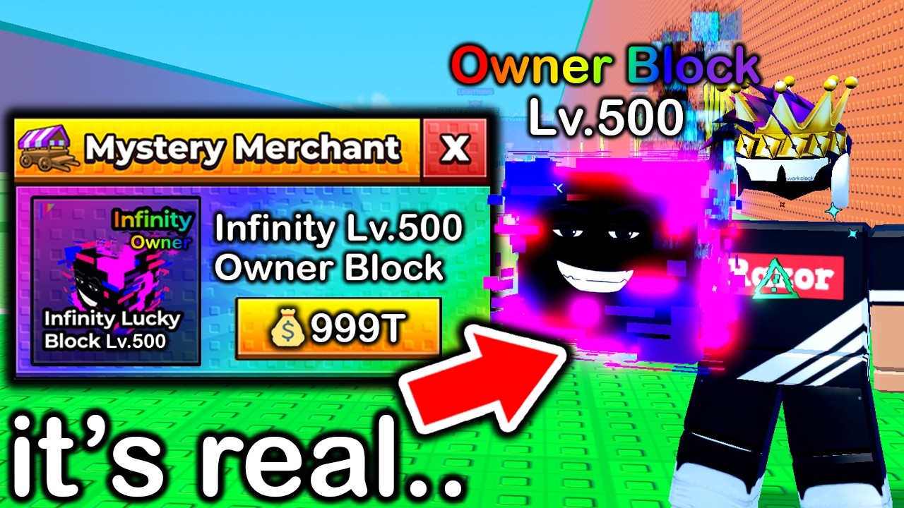 This SECRET SPAWNS OWNER INFINITY LUCKY BLOCK in Escape Tsunami For Brainrots