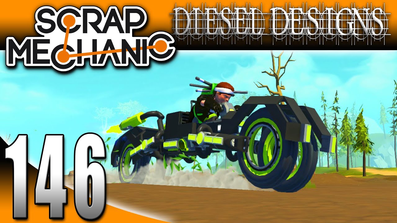 Scrap Mechanic Gameplay :EP146: TRON MOTORCYCLE!  MJM Mod Showcase! (HD Modded)