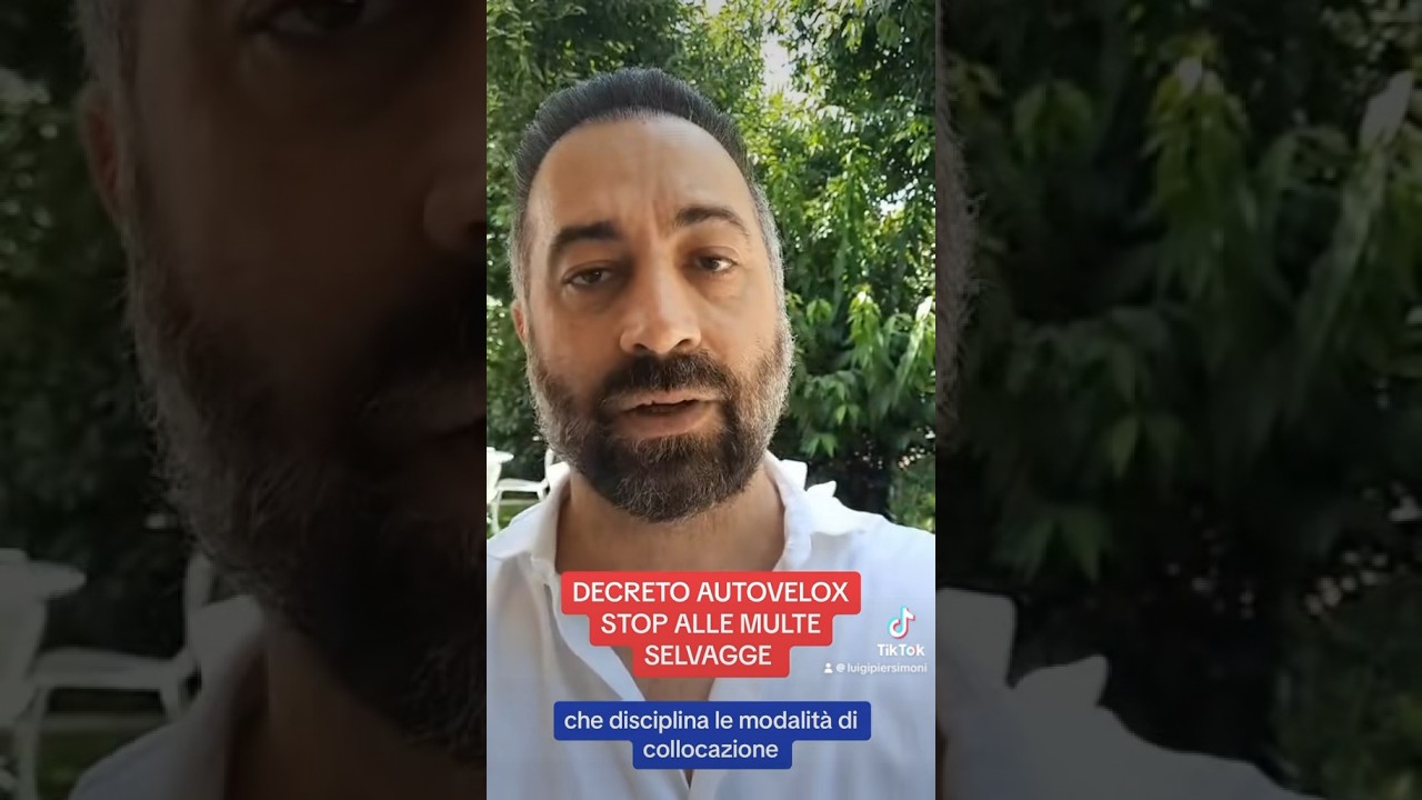 DECRETO 📜 AUTOVELOX CHE DISCIPLINA IL COLLOCAMENTO 