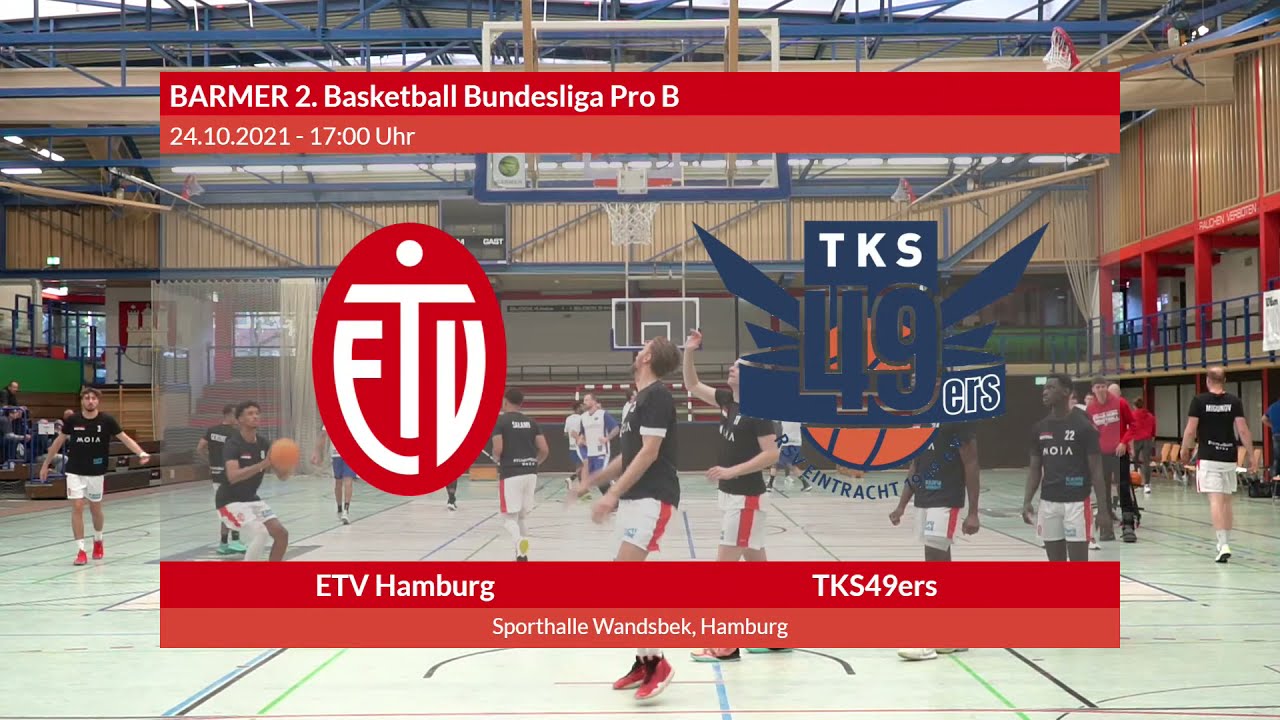 BARMER 2. Basketball Bundesliga ProB | ETV Hamburg vs. TKS 49ers