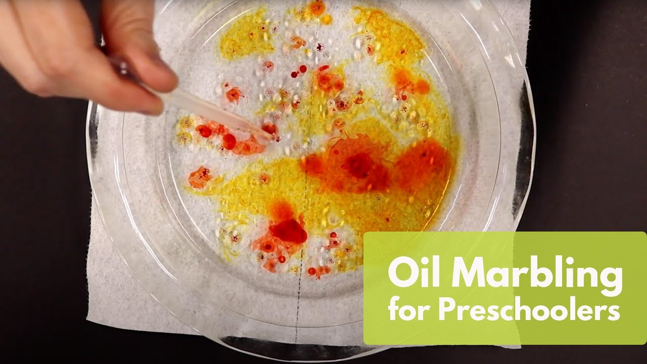 Oil Marbling | Arts & Crafts for Preschoolers