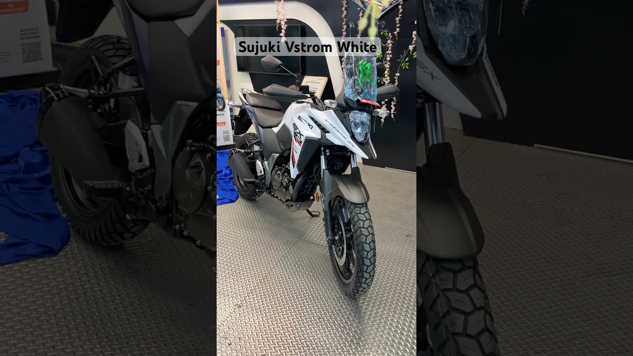 Sujuki V-STROM Sx 250 pearl white color #sujuki #vstrom #newcolour