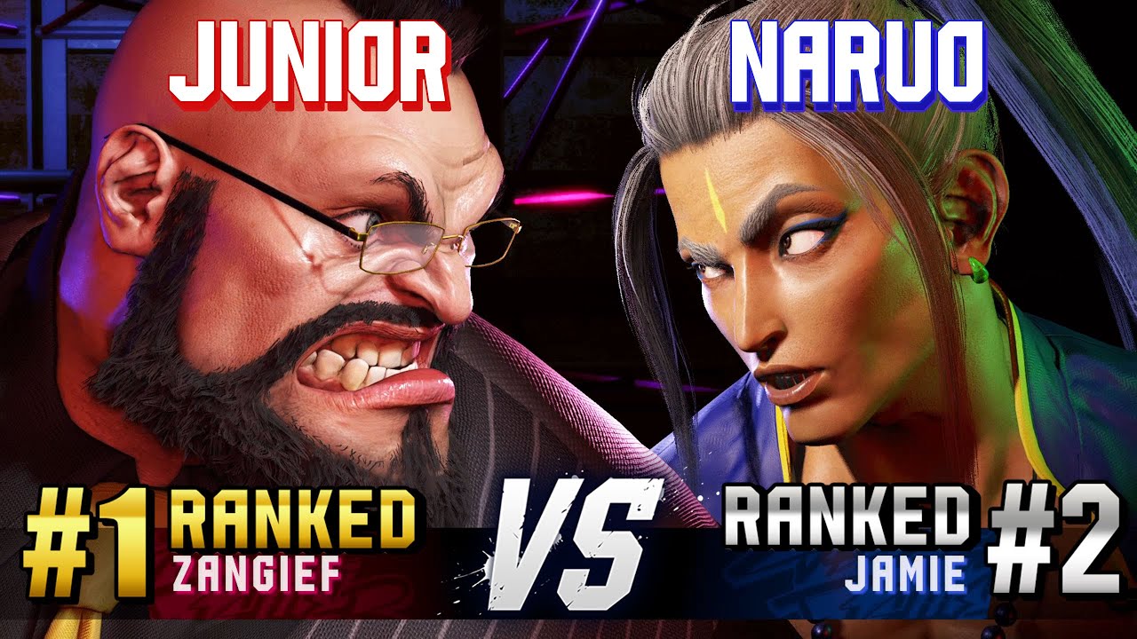SF6 ▰ JUNIOR (#1 Ranked Zangief) vs NARUO (#2 Ranked Jamie) ▰ High Level Gameplay