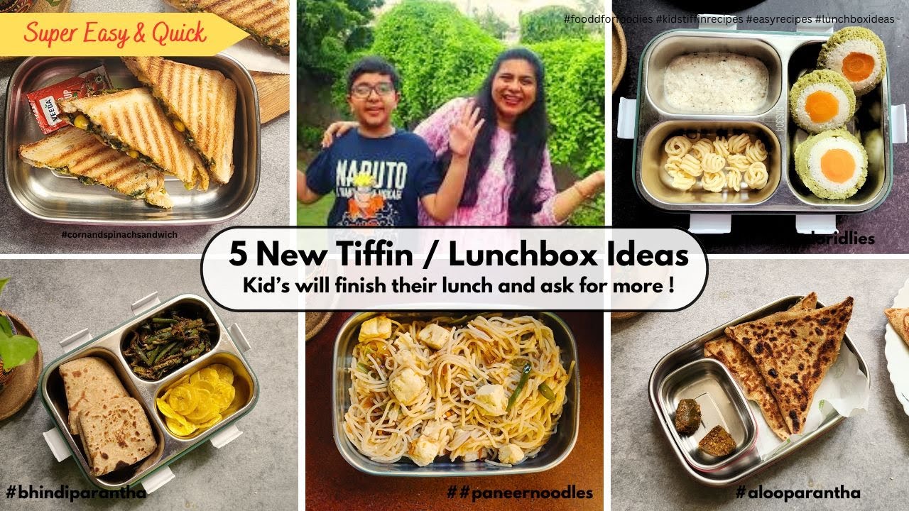 5 superfast tiffin recipes #lunchboxideas #new #alooparantha #tiffinrecipes #foodforfoodies