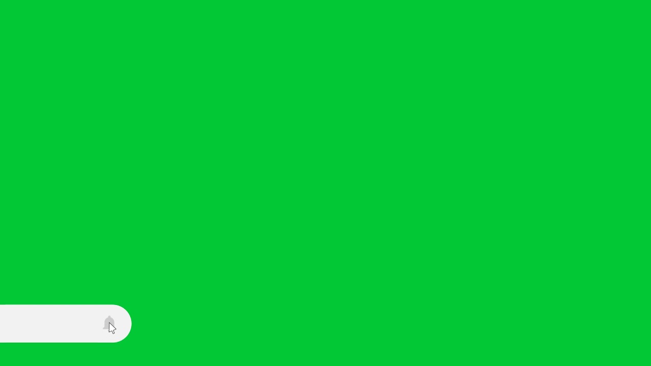 Green Screen Animated Bell icon. YouTube Bell Icon animation. Bell button green screen.
