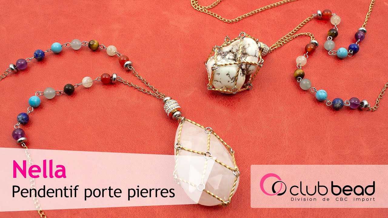 Nella - tutoriel de pendentif porte pierre fait main