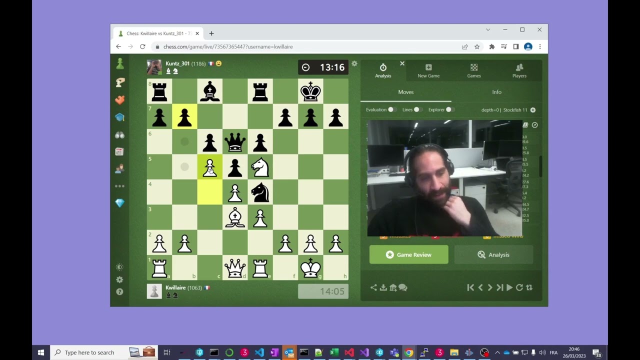 Niveau 1000 Elo. Vous faites trop de tactique aux echecs !