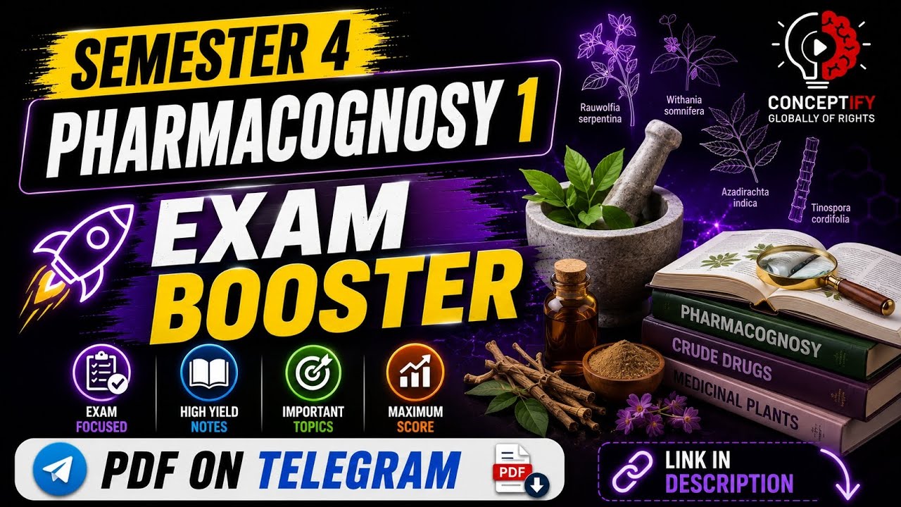 Pharmacognosy I || Exam booster pdf || Conceptify 