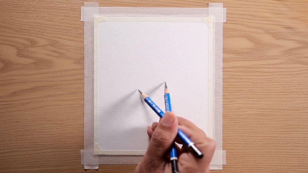 Beautiful Mountain View / Drawing with Oil Pastels 