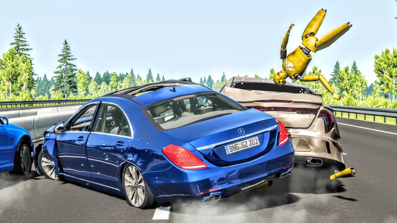 Highway Car Crashes Compilation 2/7/2022 - BeamNG.Drive