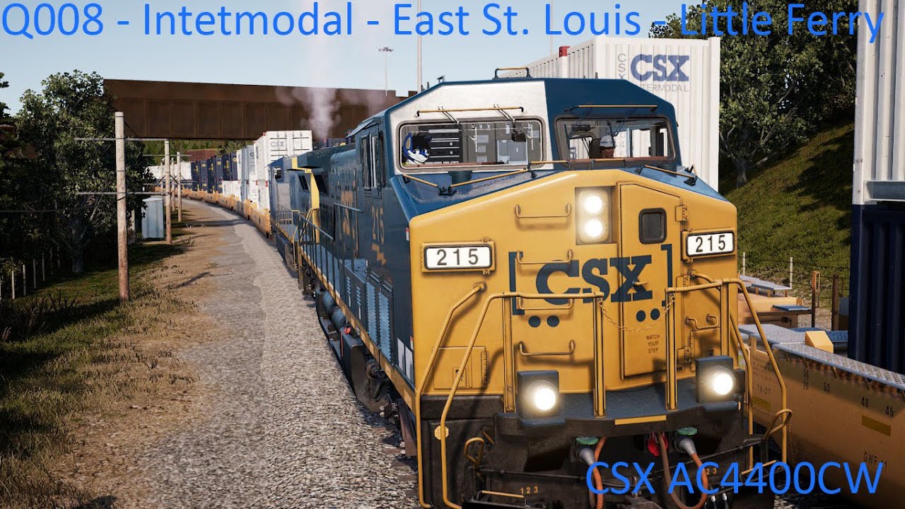 Q008 - Intermodal - East. St. Louis - Little Ferry - CSX AC4400CW - Train Sim World 2020
