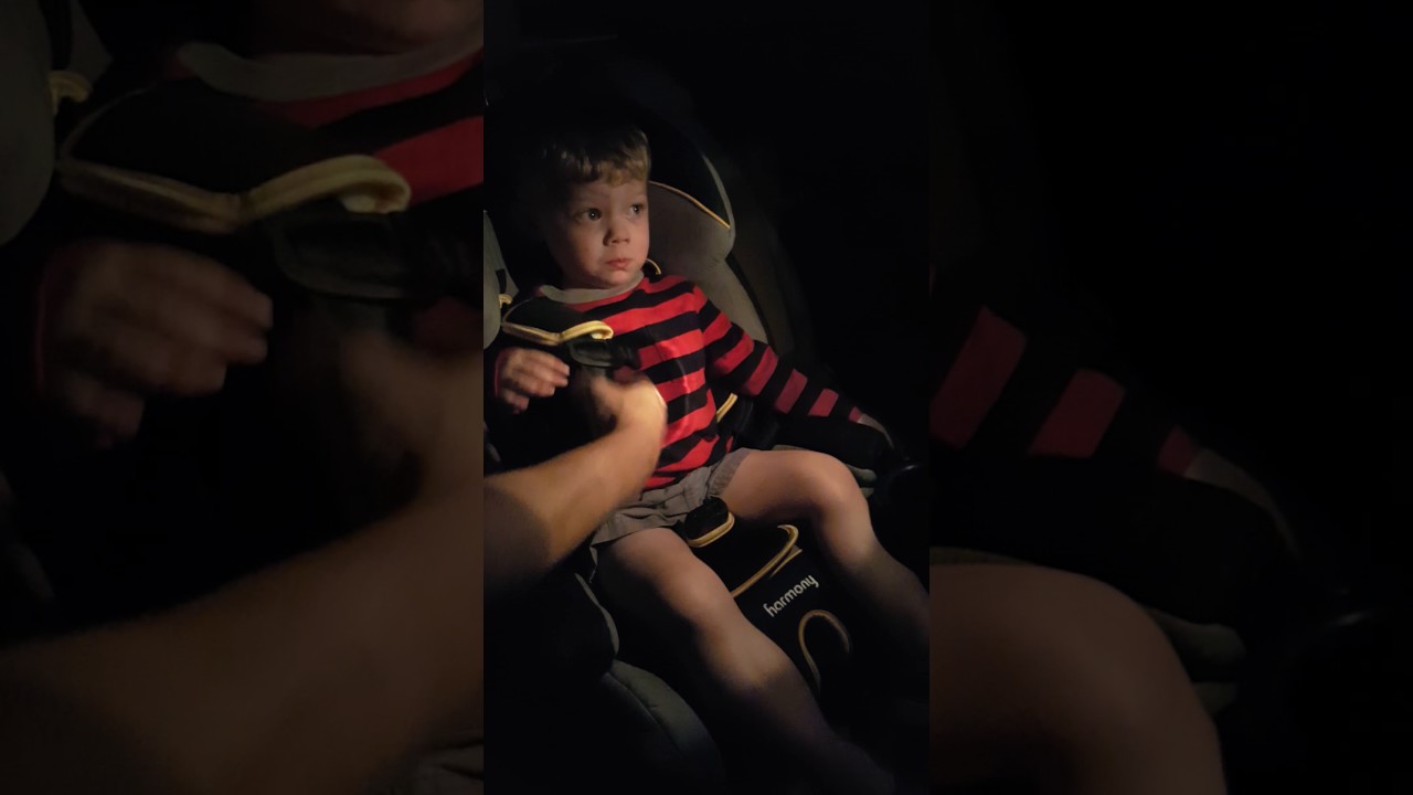 Buckling ben into the car seat