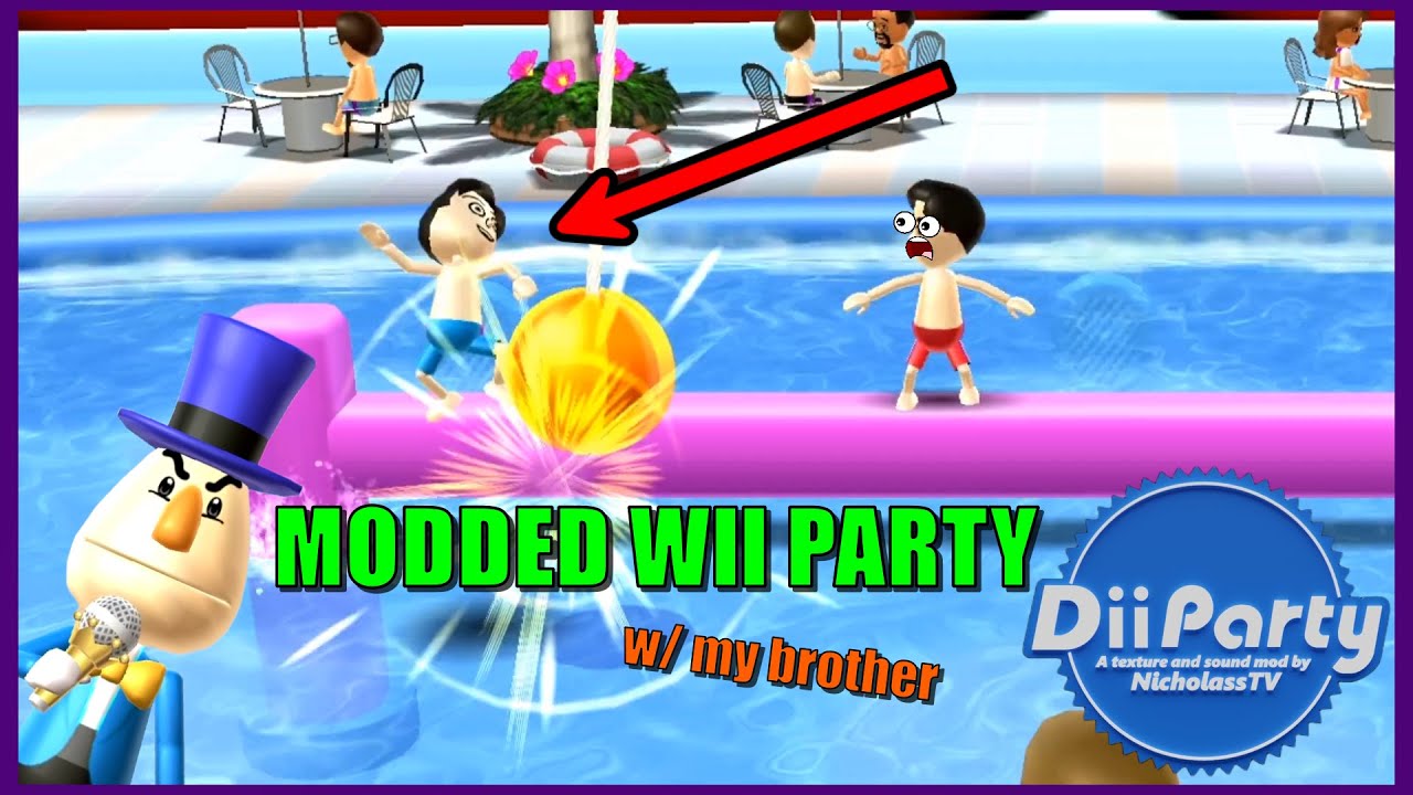 Wii Party.... BUT MODDED?! | Dii Party w/ my brother | Part 1: Poggers Island (Game Board Island)