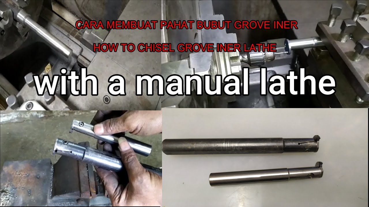 AMAZING LATHE,Membuat pahat dalam bubut || grove iner || how to chisel holder grove iner lathe