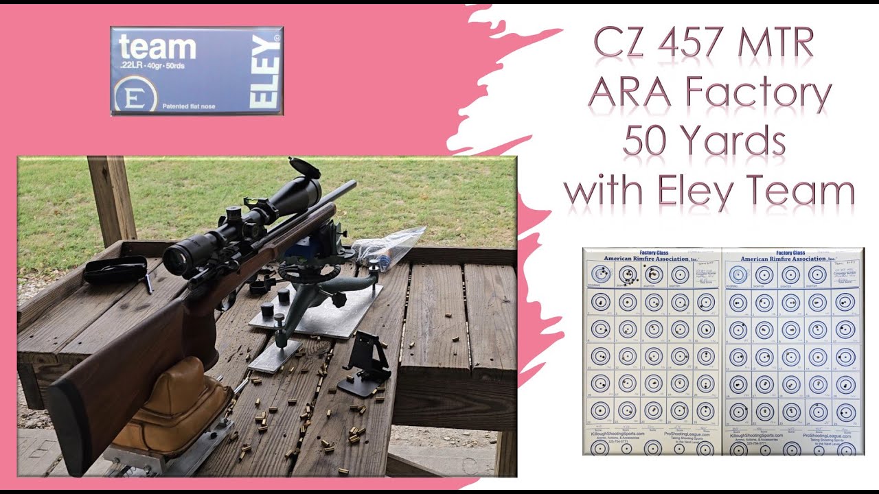 CZ 457 MTR Shooting ARA Factory Targets: Eley Team