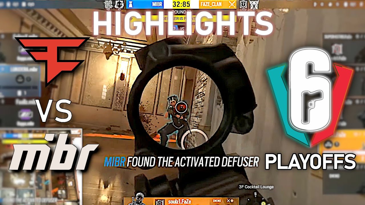 FaZe vs MIBR - HIGHLIGHTS - Playoffs - Six Invitational 2022 - R6 Esport