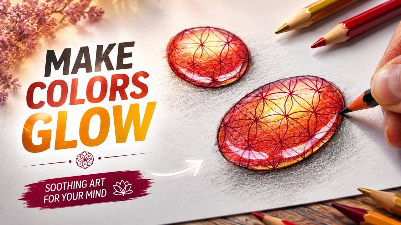 How to Make Colored Pencils Pop | Flower of Life Drawing