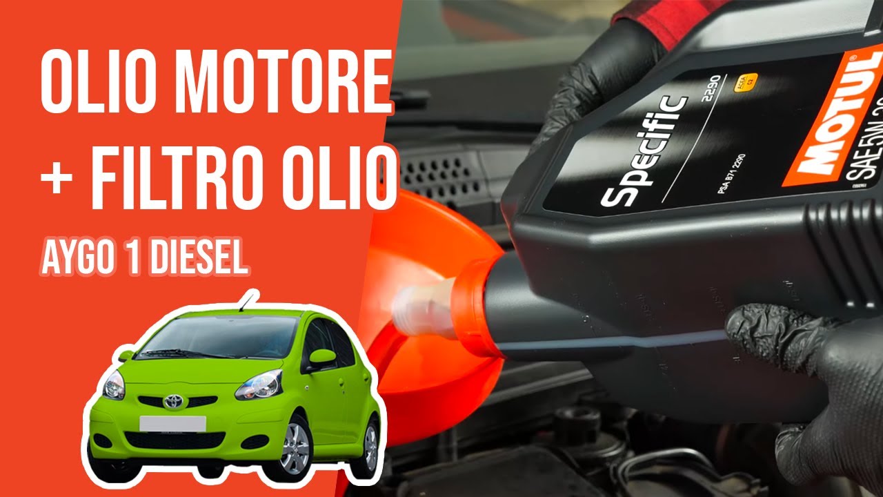Cambio olio motore e filtro dell'olio Aygo 1 1.4d 🛢